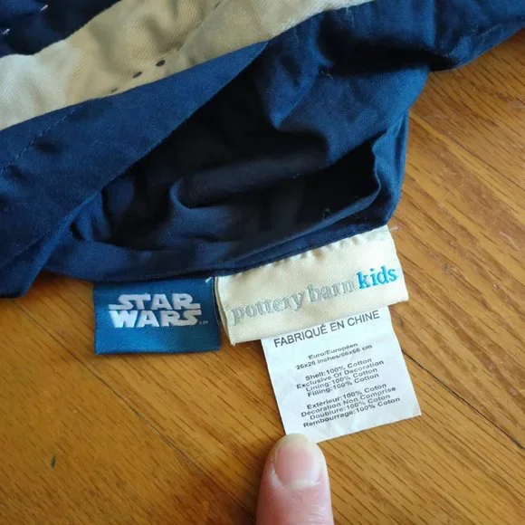 Pottery Barn Kids Star Wars X-Wing Tie Fighter Twin Size Quilt+1 Shams - Picture 3 of 3